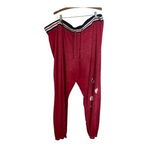 Disney Parks Mickey Mouse drawstring jogger pants size 3X plus size red